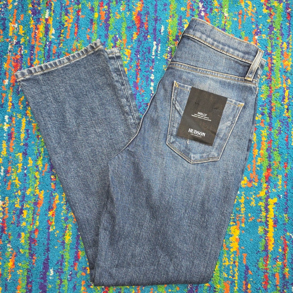 NWT Hudson Holly Jeans‎ Blue High Rise Crop Bootcut Women 24